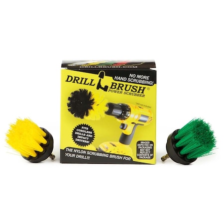 Drillbrush Cleaning Supplies - Kitchen Pot - Cleaner - Drill Brush - 2-inch 2in-L-GY-QC-DB